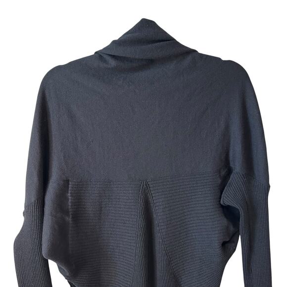 Eileen Fisher Women’s 100% Wool Open Cocoon Cardigan Black Size Small with FLAW - Picture 5 of 10